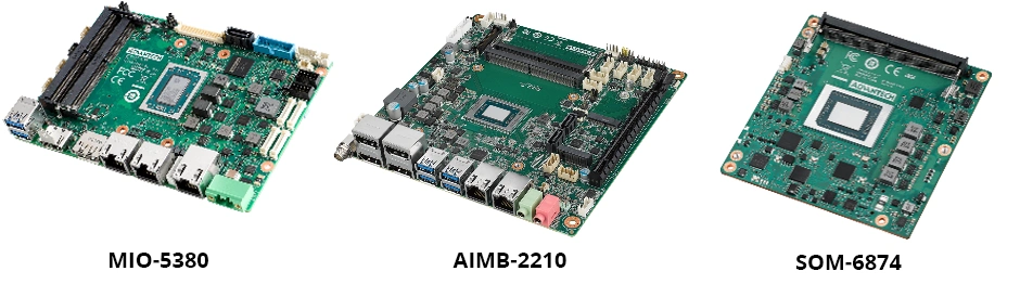 MIO-5380, AIMB-2210 and SOM-6874